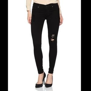 Hudson Krista Skinny Black Distressed - Size 26
